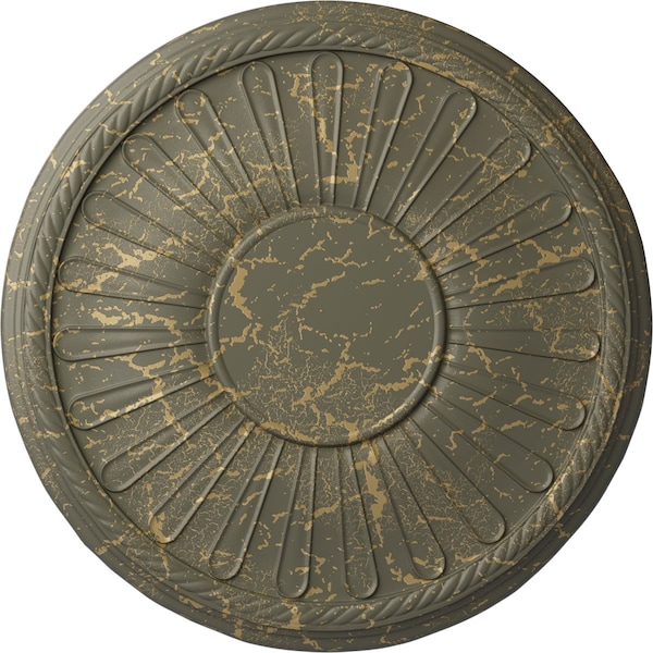 Ekena Millwork Leandros Ceiling Medallion (Fits Canopies up to 6 3/8"), 19 7/8"OD x 1 1/4"P, Witch Hazel Crackle CM22LNWHC - main